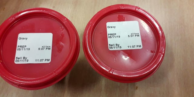 Customer Karl Cooper said his gravy had the word “s---face” printed on top of it.