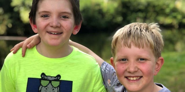 Oliver and his younger brother.