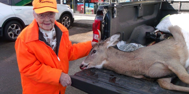 Florence Teeters recently bagged a buck during her first-ever hunting trip on her family land in Phillips, Wisconsin.