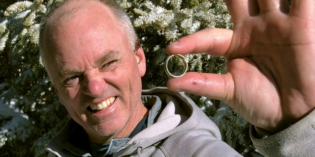 Tom Gately found a lost wedding band using a metal detector.