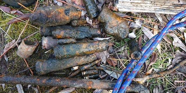 Three children fished out World War II-era ammunition using a "strong magnet" over the weekend, according to police.