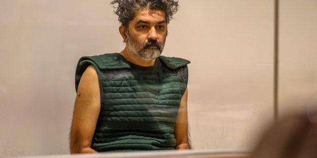 Shankar Hangud, wearing a personal safety vest, appears in the Placer County Superior Court in Roseville, Calif., last month. (Renee C. Byer/The Sacramento Bee via AP, Pool, File)