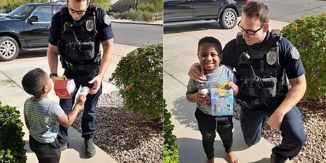 “He said, ‘I brought you a Happy Meal but before I give it to you we need to talk about the right time to call 911,’” Charlie’s mom, Kim Skabelund, said. “Officer Valdez was wonderful. He handled the situation with such love and kindness and really touched our hearts.”
