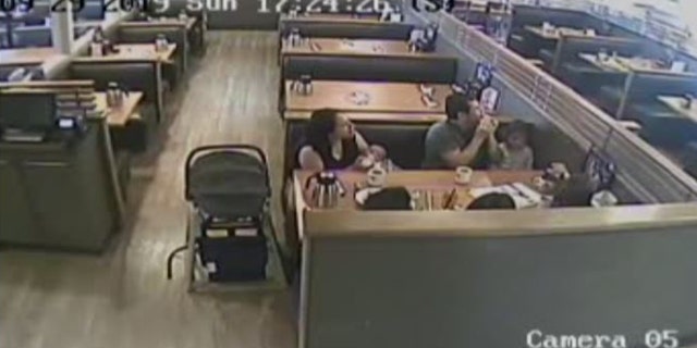 Horrified patrons, including a woman with a baby, quickly scattered from the area.