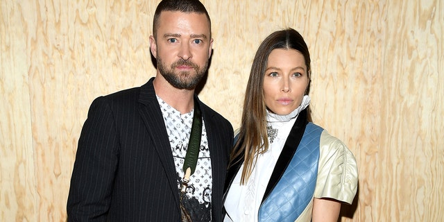 Justin Timberlake and Jessica Biel attend the Louis Vuitton Womenswear Spring/Summer 2020 show as part of Paris Fashion Week on October 01, 2019 in Paris, France. (Photo by Pascal Le Segretain/Getty Images)