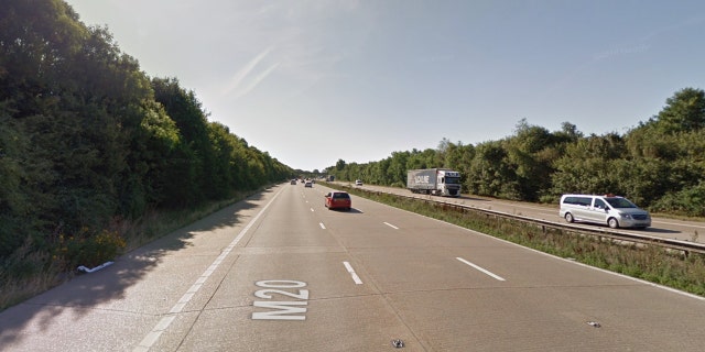 The M20 has three lanes in either direction through much of Kent.