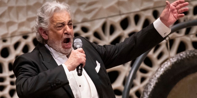 Opera star Placido Domingo performs during a concert at the Elbphilharmonie in Hamburg on Wednesday, No. 27, 2019.