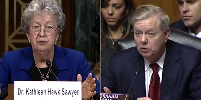 Kathleen Hawk Sawyer, the director of the Federal Bureau of Prisons, was grilled by Sen. Lindsey Graham, R-S.C., and others Tuesday during a hearing on Capitol Hill.