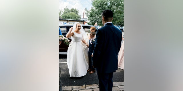Emma Kitson on her wedding day.