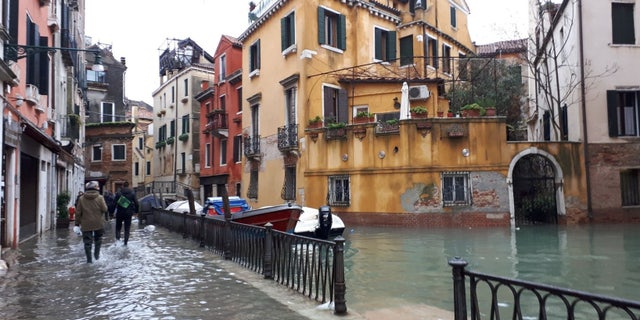 The historic squares of Venice were left deep underwater on Wednesday after most of the tourist mecca was inundated by the second-highest levels of flooding ever recorded.