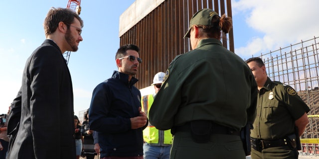 Acting DHS Secretary Chad Wolf tours new border wall construction in Texas. (Adam Shaw/Fox News)