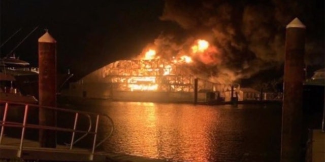 Two luxury yachts worth $24 million were destroyed in a fire at Fort Lauderdale marina early Saturday.
