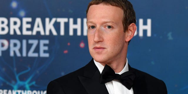 Facebook CEO Mark Zuckerberg arrives for the 8th annual Breakthrough Prize awards ceremony at NASA Ames Research Center in Mountain View, California on Nov. 3, 2019. 