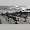 Inside the detention center processing area in Donna, Texas.