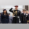 Britain's Prince Harry and Meghan, the Duchess of Sussex attend the 91st Field of Remembrance at Westminster Abbey in London, Nov. 7, 2019.