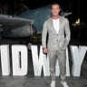 Luke Evans attends the Lionsgate's MIDWAY World Premiere at the Regency Village Theatre in Los Angeles, Calif. on November 5, 2019.