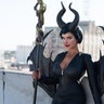 International singer and model Mayra Veronica channels her inner Angelina Jolie as she strikes a sultry pose in her "Maleficent" Halloween costume on Oct. 26, 2019 in Los Angeles, Calif.  