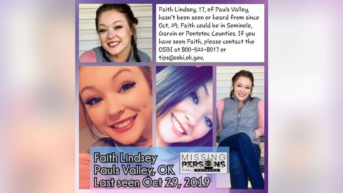 17-year-old Faith Lindsey was last seen on Oct. 28 and was reported missing on November 4 by members of her family.