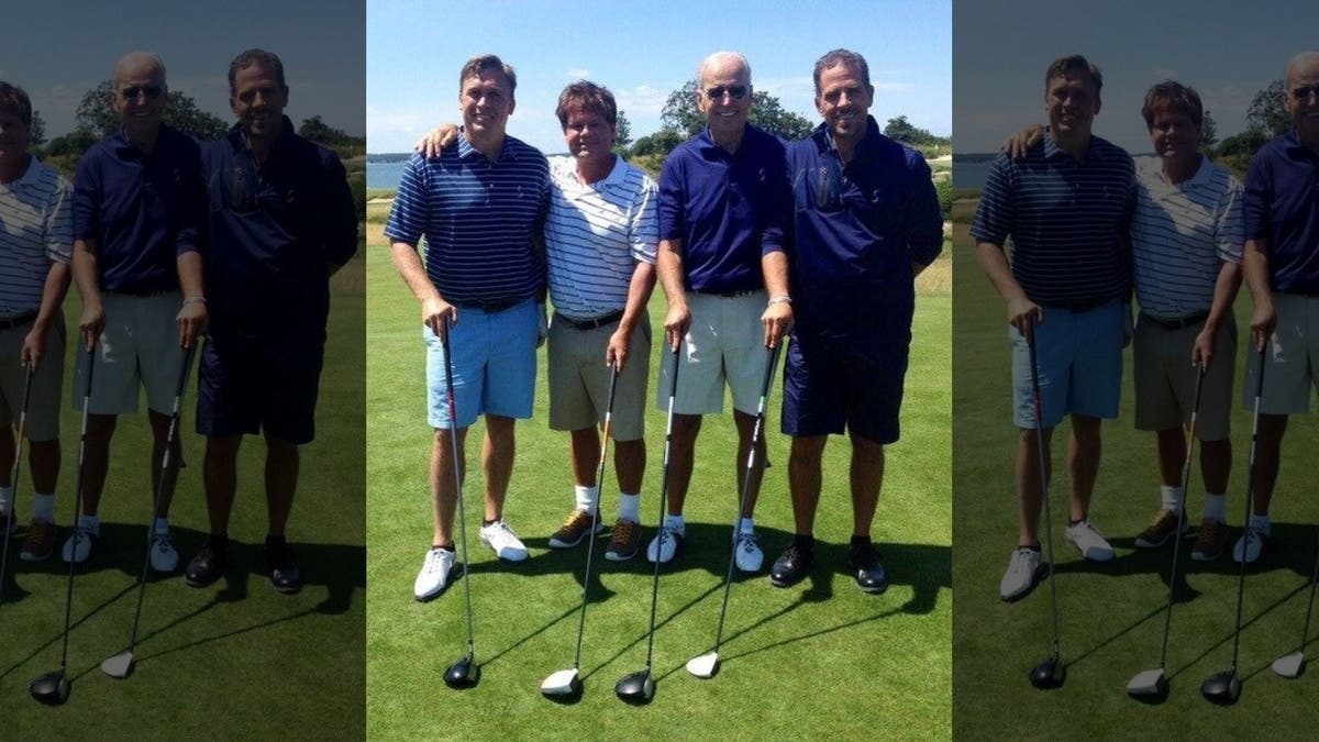 Photo exclusively obtained by Fox News shows Hunter Biden, Joe Biden, and Devon Archer golfing. The elder Biden has denied discussing his overseas business dealings with his son.