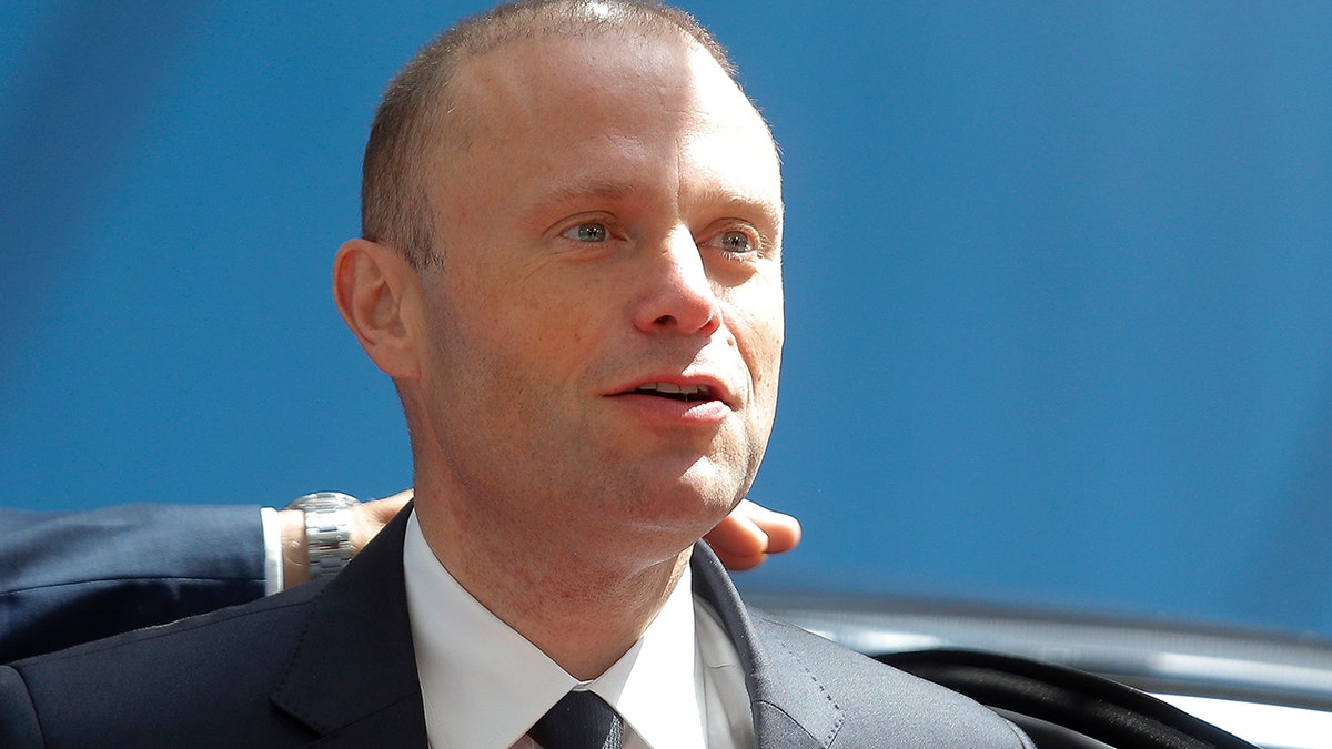 Muscat said Sunday that he would resign in January following pressure from citizens for the truth about the 2017 car bombing that killed a journalist. (Julien Warnand/Pool via AP, File)