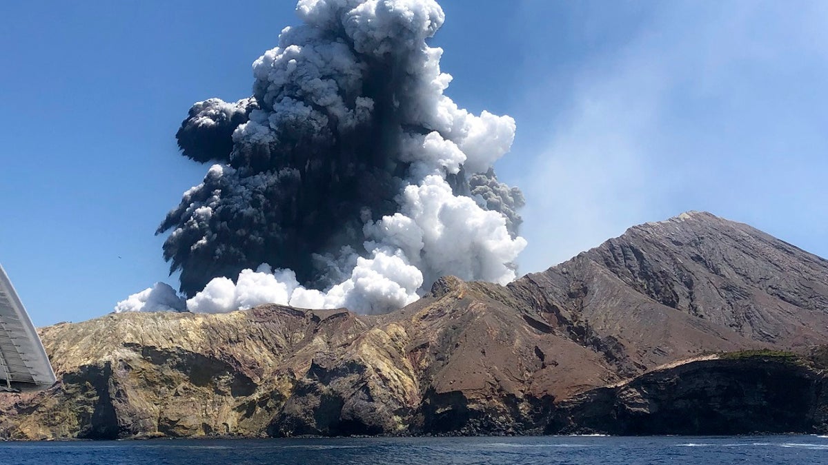 The eruption of the volcano on White Island off the coast of Whakatane, New Zealand. The death toll was raised to 16 after two people who were hospitalized died. (Lillani Hopkins via AP, file)