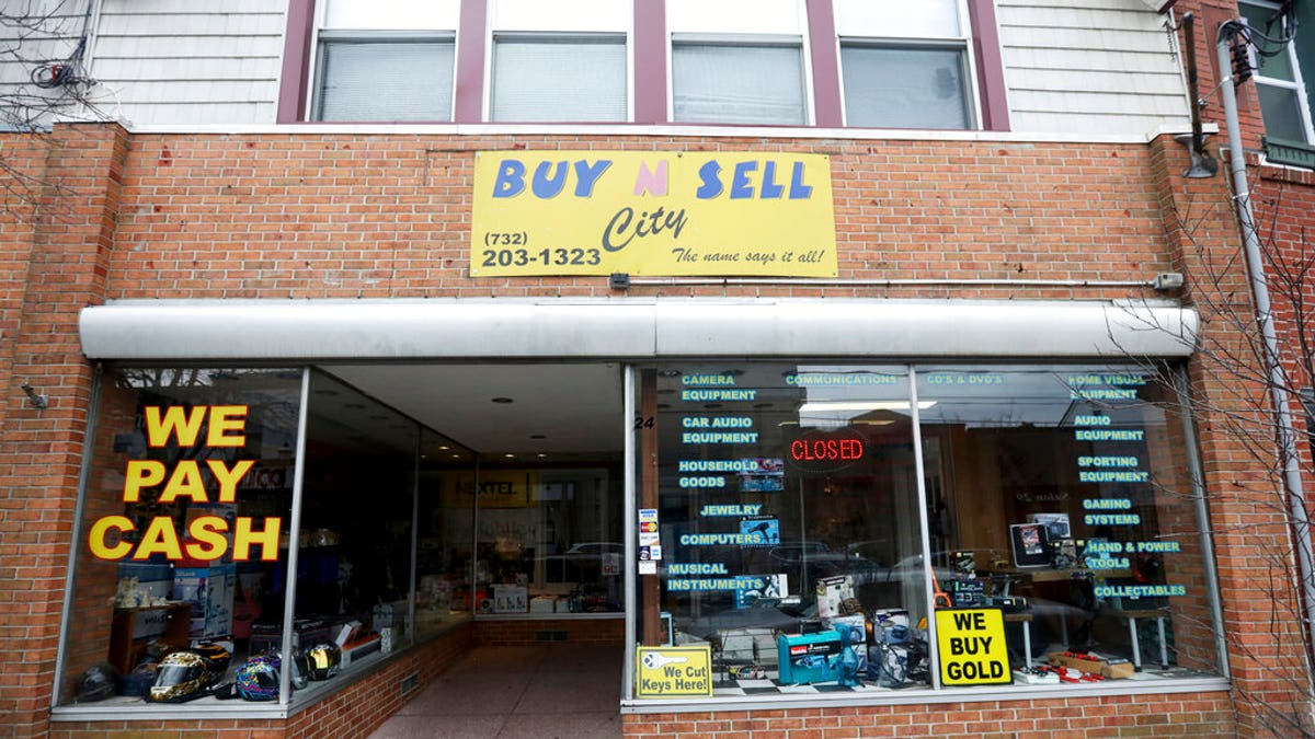 This photo shows the family-owned Buy n Sell pawnshop searched by the FBI over the weekend in Keyport, N.J. 