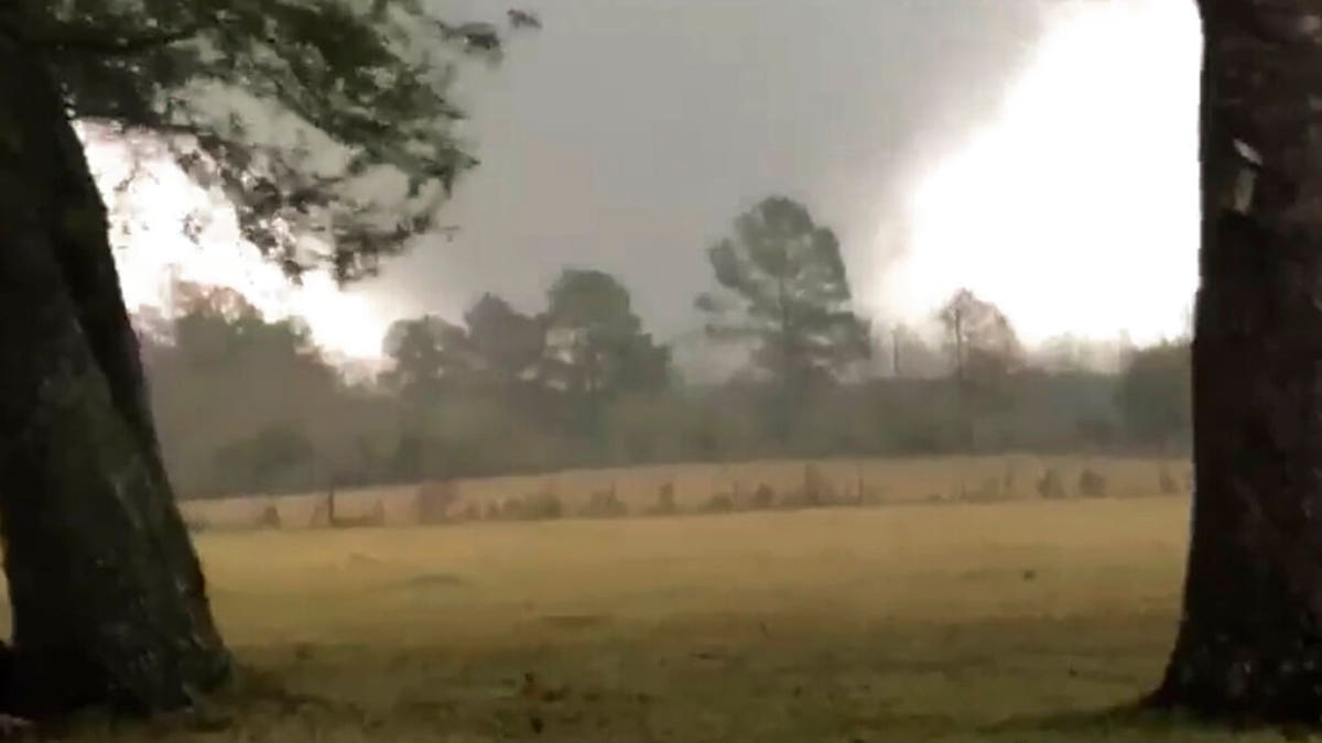 This photo provided by Heather Welch show a tornado in Rosepine, La., Monday, Dec. 16, 2019.