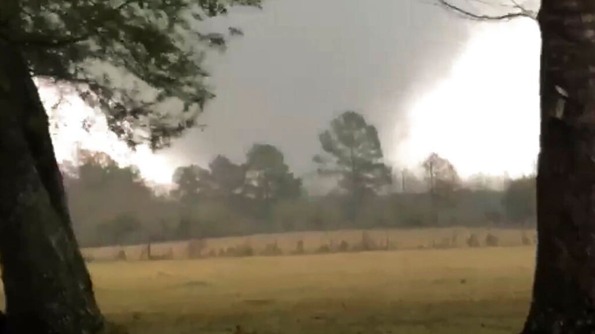 This photo provided by Heather Welch show a tornado in Rosepine, La., Monday, Dec. 16, 2019.