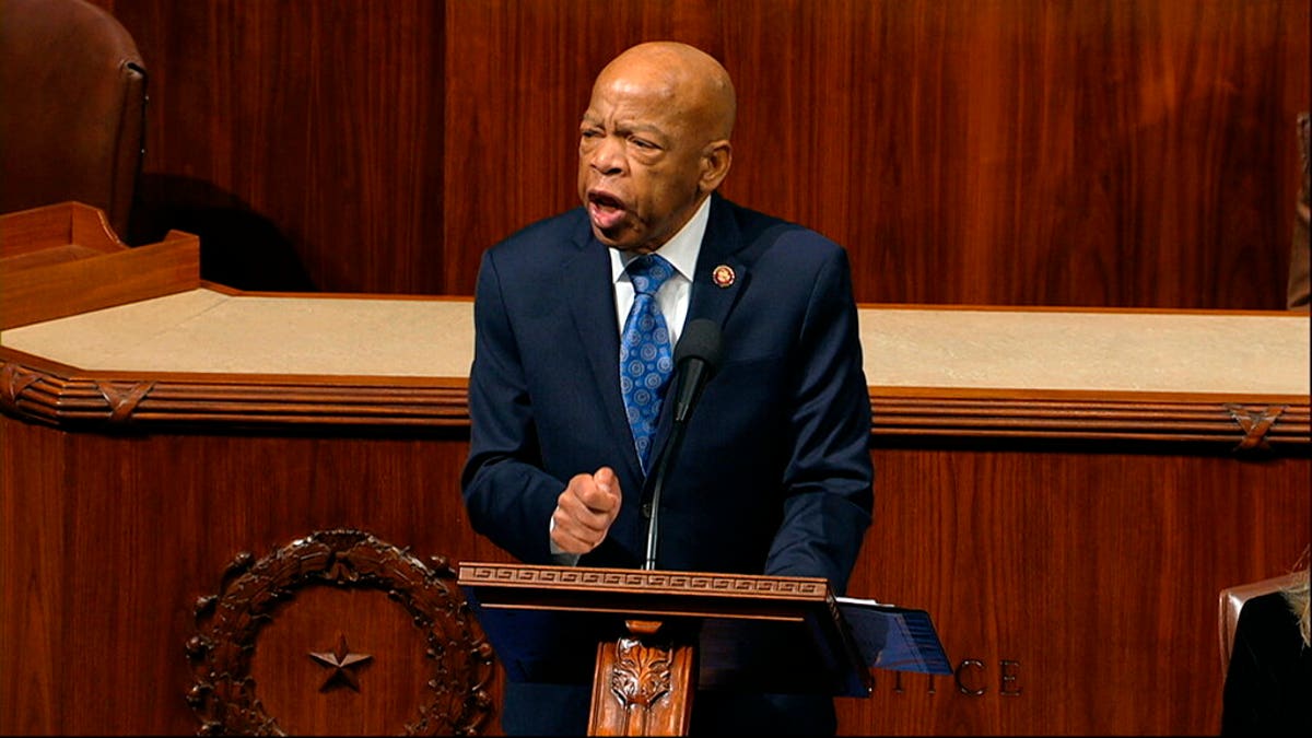 Rep. John Lewis, D-Ga., seen here earlier this month, announced he was diagnosed with stage 4 pancreatic cancer. (House Television via AP)