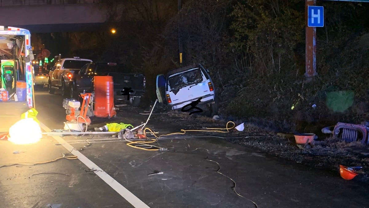 A entire road crew was injured after they were struck by a suspected drunk driver on Interstate 66 in Virginia early Thursday.