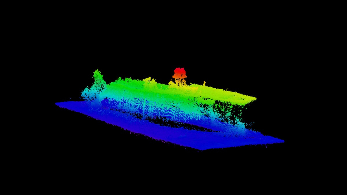 Scientists mapped the wreck of the USS Saratoga, which was sunk in the Baker test.