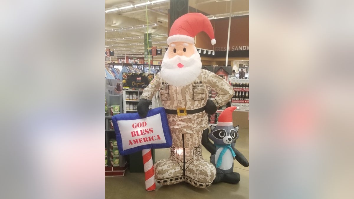 The Military Religious Freedom Foundation complained about this display on a military base for promoting Christianity.