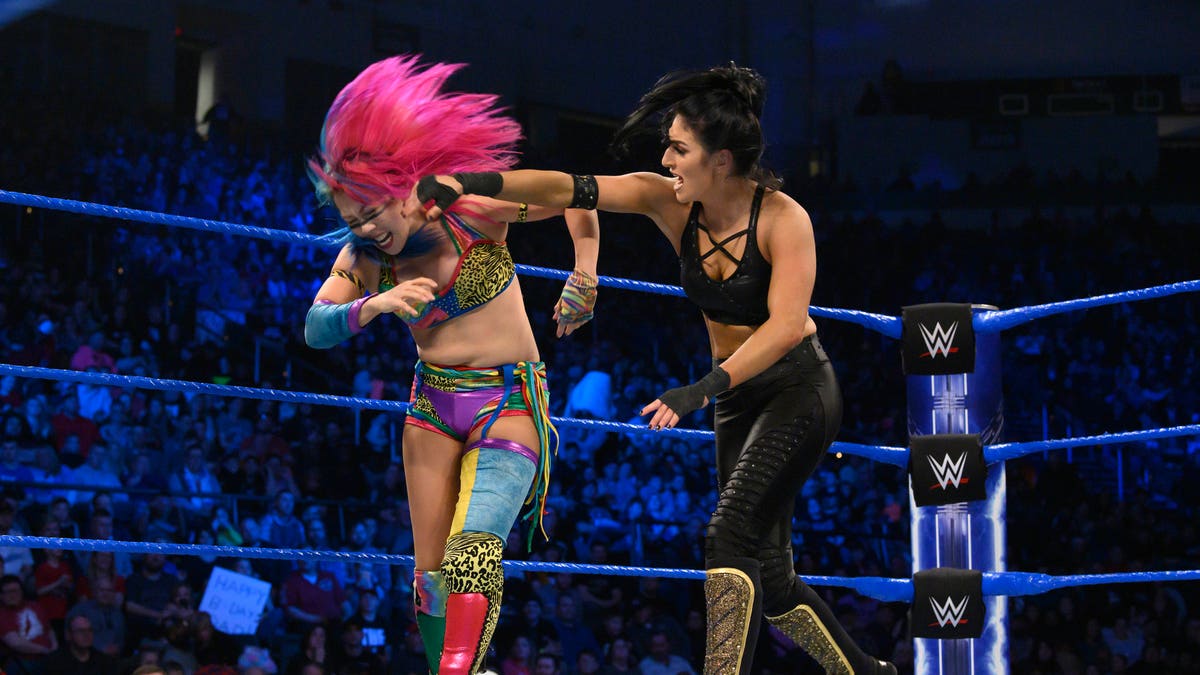 Sonya Deville delivers a devastating punch in the ring at "Smackdown."