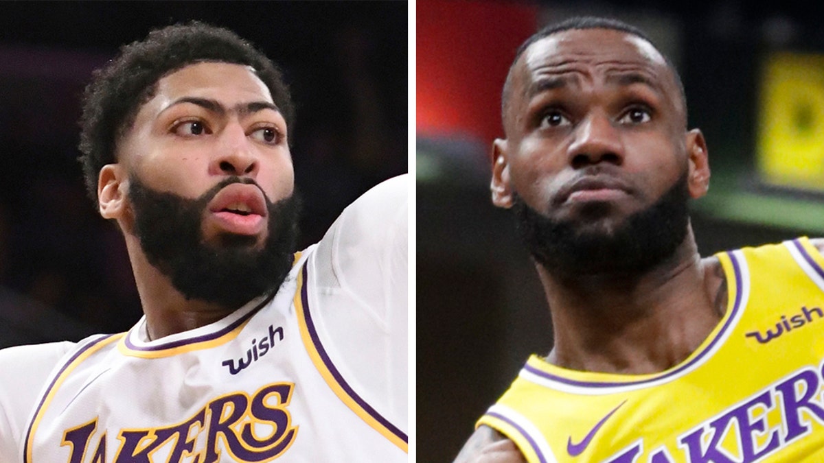 It’s Anthony Davis and LeBron James’ first Christmas as Lakers teammates. (AP)