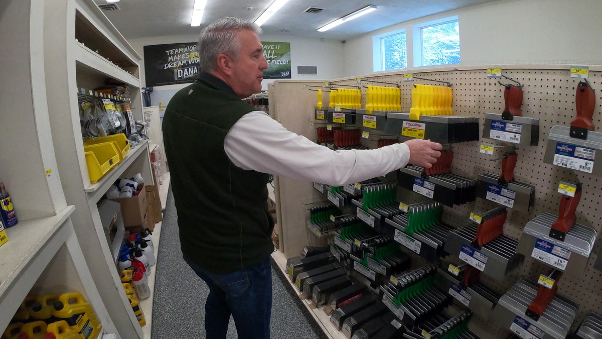 John Sullivan, the owner of Dana Wallboard in Tyngsborough, Mass., said paper bags just won't cut it for a lot of the tools he sells.