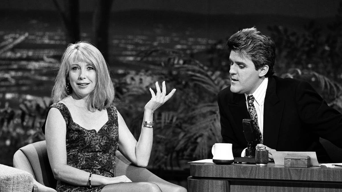Actress Teri Garr on the Tonight Show with guest host Jay Leno on May 8, 1990 