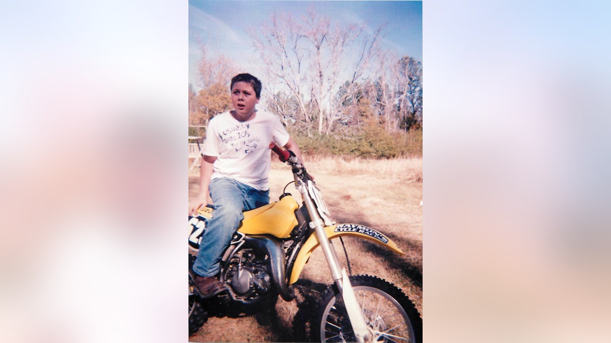 Christian Andreacchio at around 13 years old discovering dirt bike racing.