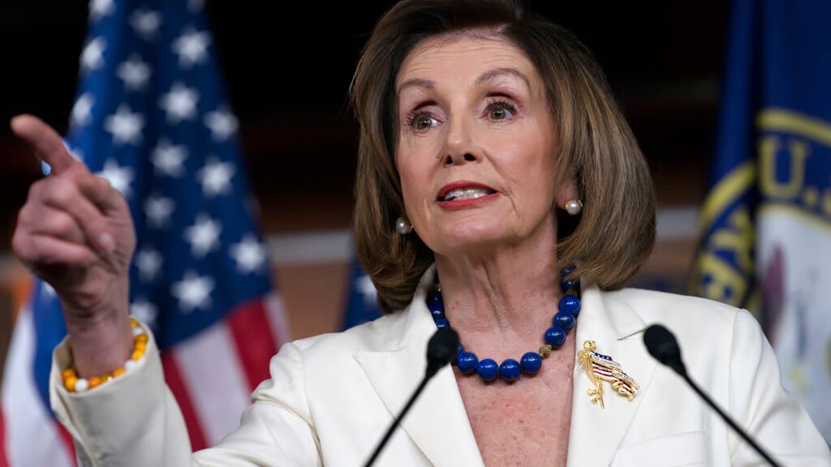 Speaker of the House Nancy Pelosi, D-Calif., meets with reporters during her weekly news conference at the Capitol in Washington on Dec. 5.