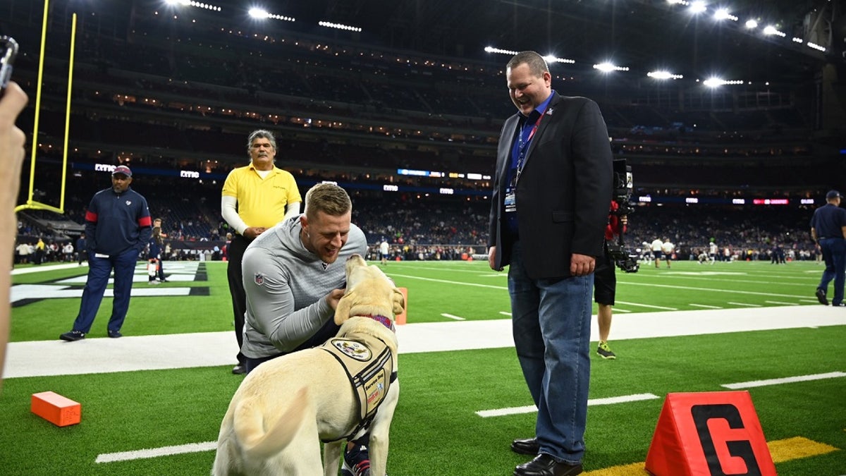 Houston Texans player J.J. Watt played with Sully at NRG Stadium. 