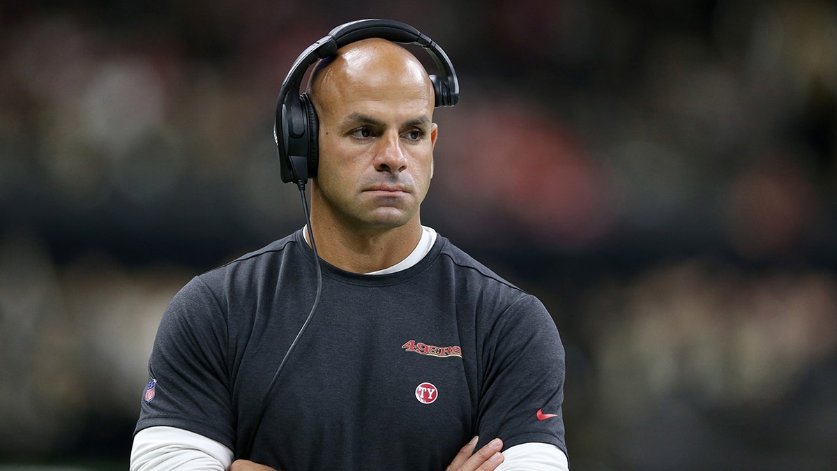 San Francisco 49ers defensive coordinator Robert Saleh before their game against the New Orleans Saints at the Mercedes-Benz Superdome. (Chuck Cook-USA TODAY Sports)
