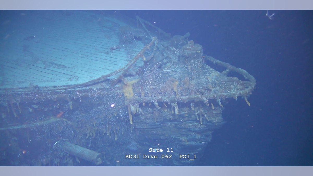 The bow of the sunken battlecruiser. (Falklands Maritime Heritage Trust)