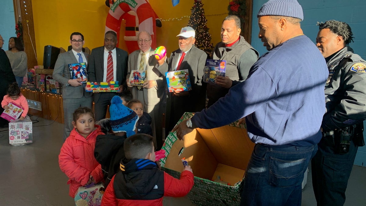 Organizers said Acosta donated the toys for the event.