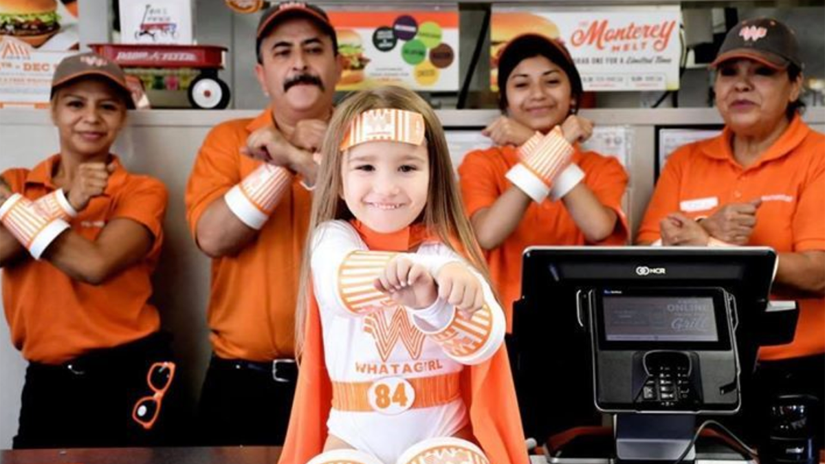 The Round Rock mom and daughter recently surprised staffers at one of Whataburger’s Austin locations with their superhero style for the special photo op, and Hailee said the costumes were even a hit with the customers.