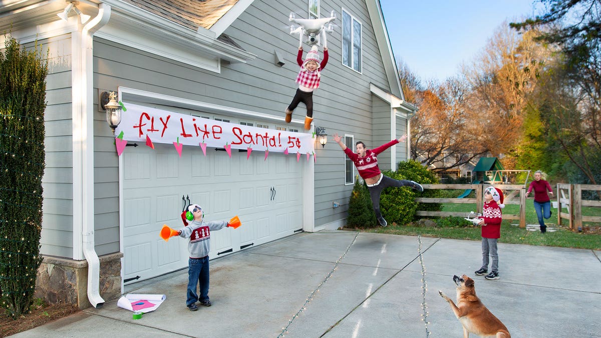 The Stanley family from North Carolina decided to ditch the perfect Christmas card picture in 2013 after a shoot with their newborn Jackson was a "total disaster" - and in favor of funny ones where everything goes wrong. 