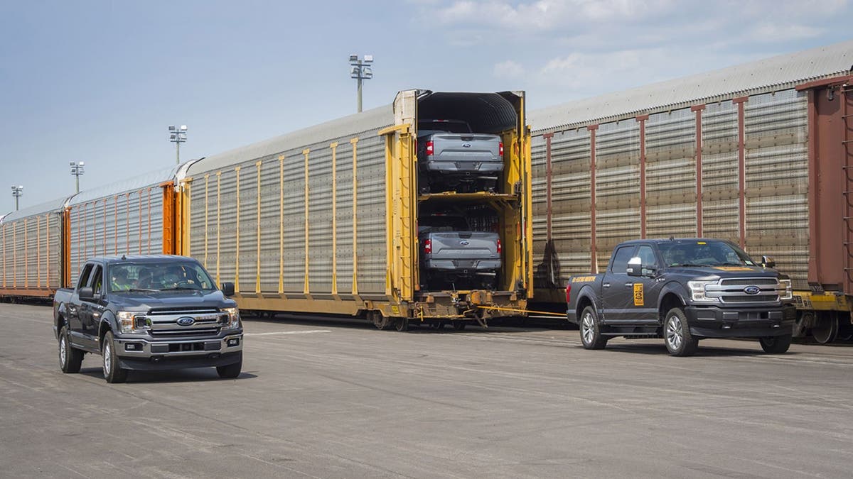 Ford demonstrated the electric F-150 by having it tow a train that weighed more than 1 million pounds.