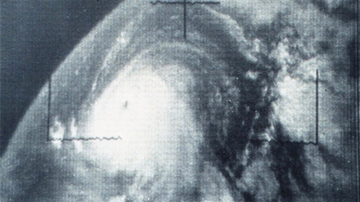 Hurricane Betsy can be seen in the Atlantic on Sept. 4, 1965.