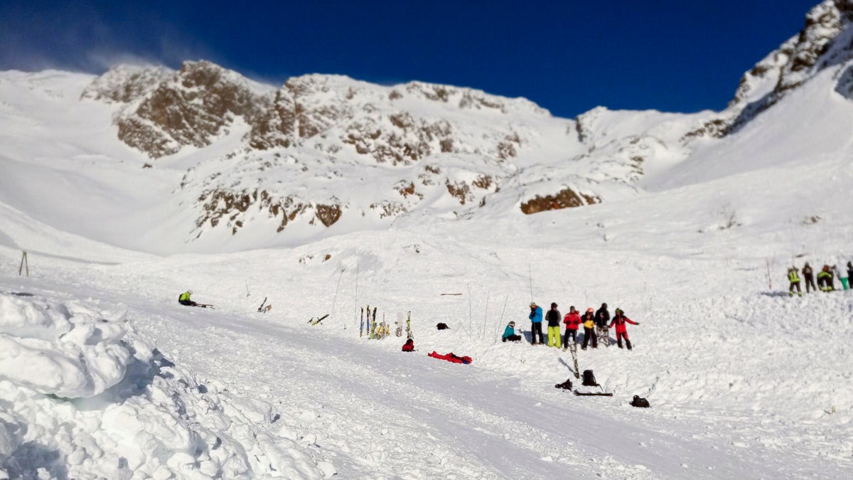 An avalanche killed a woman and two children who were skiing on a glacier in the Italian Alps on Saturday.