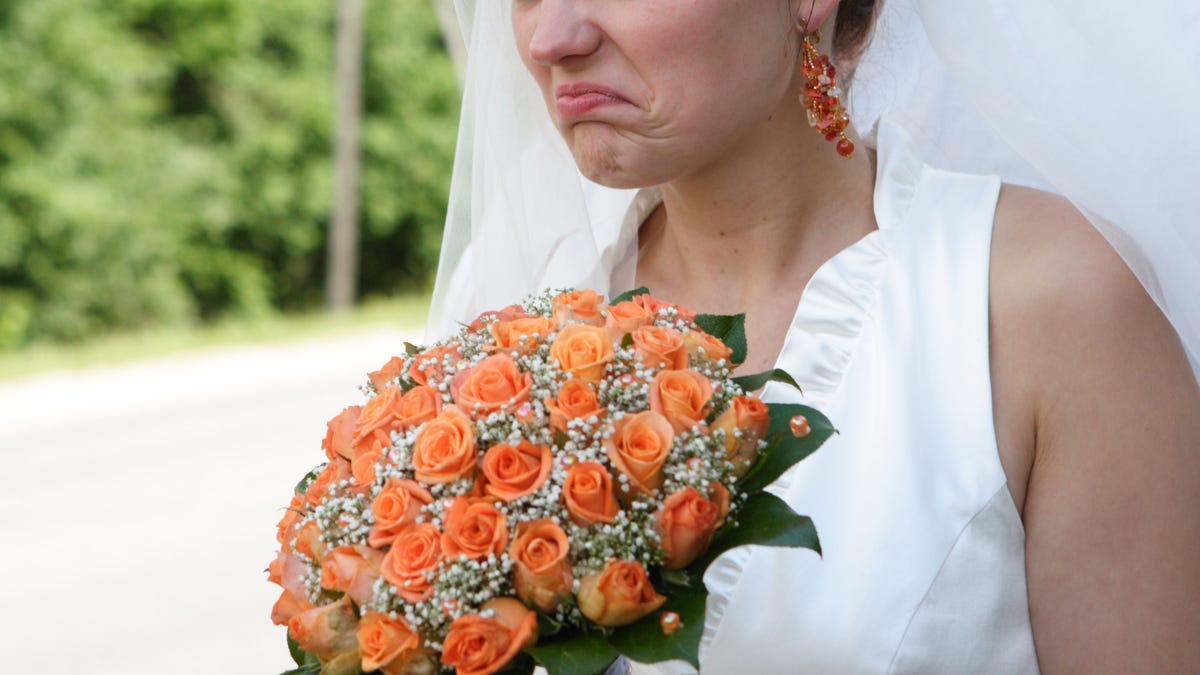 Unhappy bride