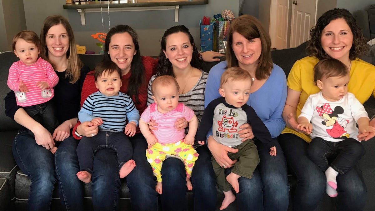 Amie Thomas, Micki Berg, Kristin Matty, Kristen Heller and Celeste Zazzali met each other after joining a support group to help deal with issues related to infertility.