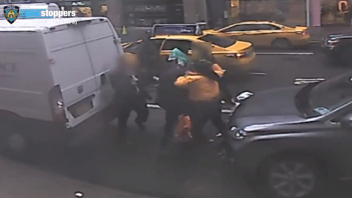 The brawl erupted outside the Barneys on Madison Ave on Nov. 18, according to the NYPD.